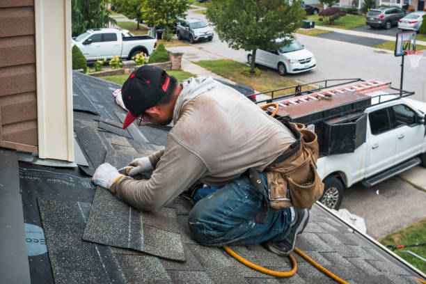 Professional Flat Roof Repair technician working in Swansea, MA